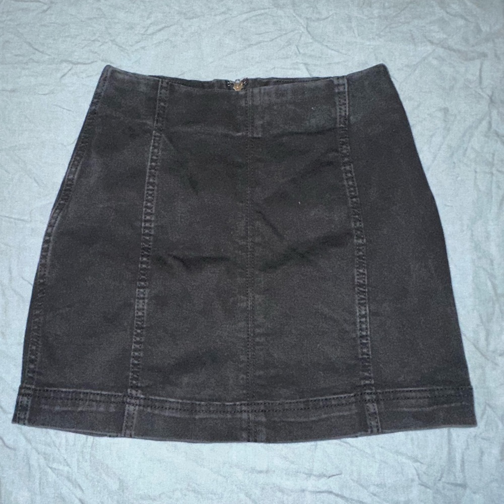 Black Jean material skirt never worn